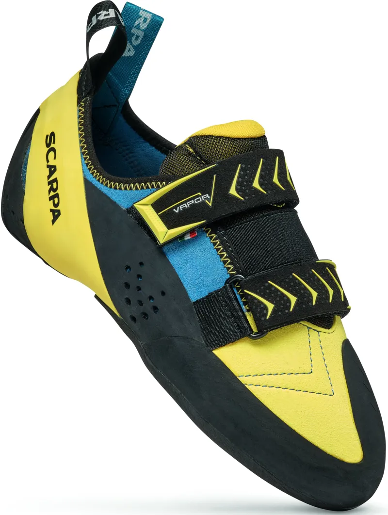 Scarpa Vapour V Climbing Shoes - Ocean-Yellow-1